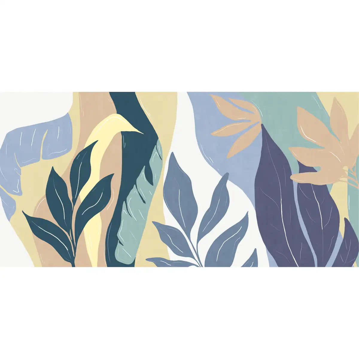 Tropical Abstract Customised Wallpaper for Rooms in Blue, Untamed Canopy Buy Now