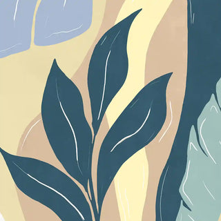 Tropical Abstract Customised Wallpaper for Rooms in Blue, Untamed Canopy Buy Now