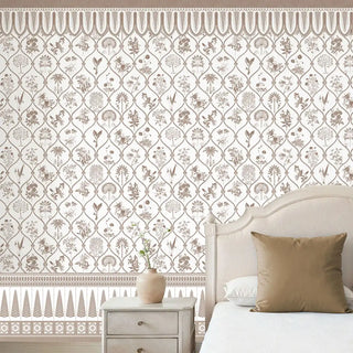 Papier peint Krishna Leela dans la collection Suneherii 