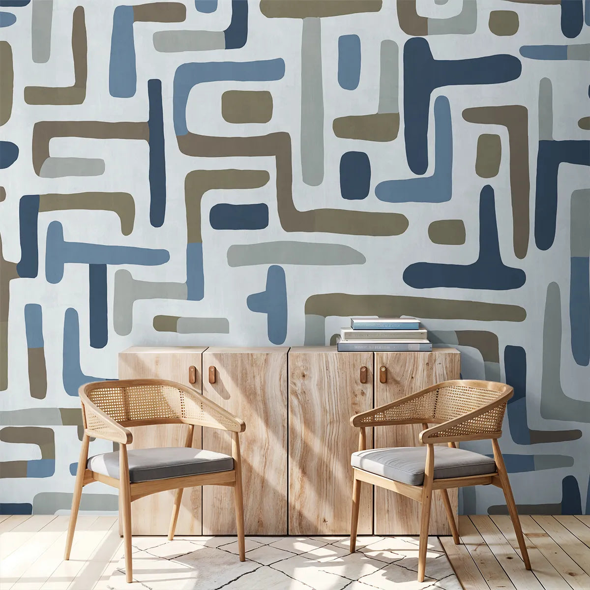 Urban Maze Abstract Customised Wallpaper for Rooms