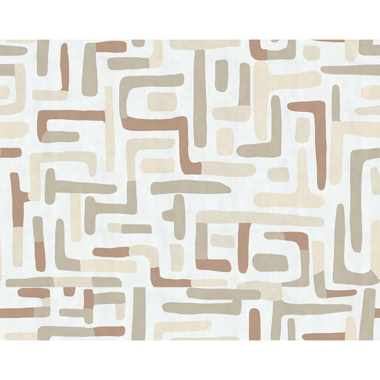 Urban Maze In Desert Sand Abstract Customised Wallpaper for Rooms Buy Now