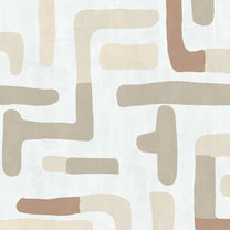 Shop Urban Maze In Desert Sand Abstract Customised Wallpaper for Rooms By Lifencolors