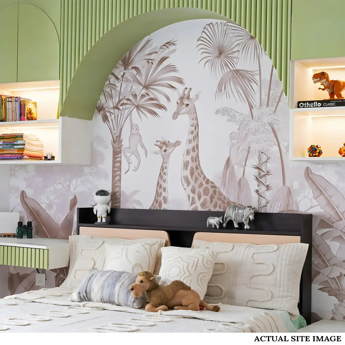 Van, Beautiful Vintage Jungle Theme Kids Wallpaper, Customised site image 