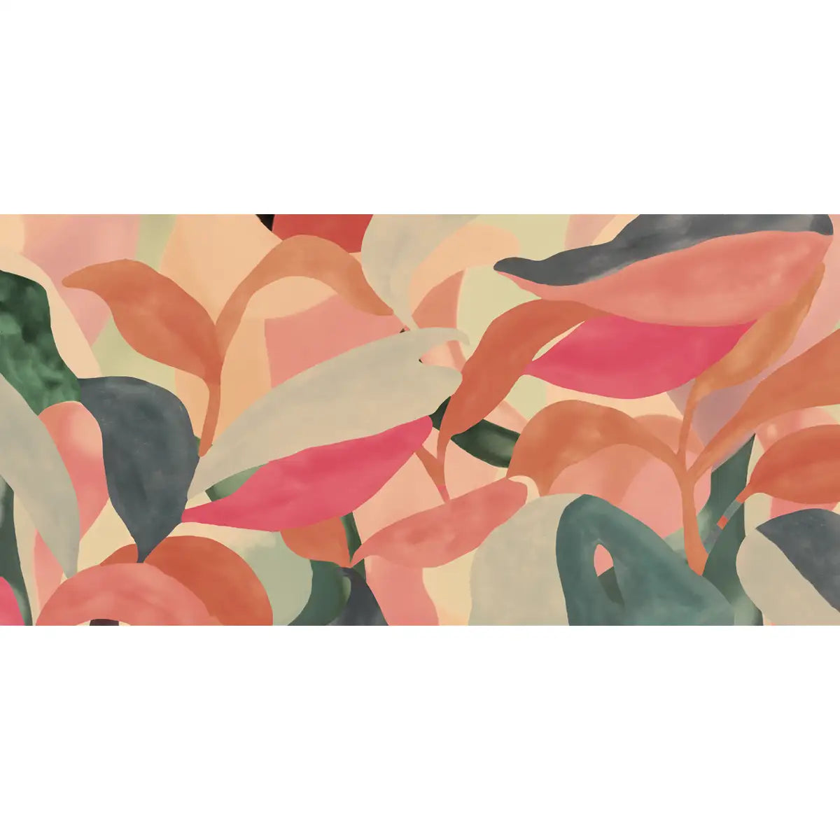 Verdant Echo Tropical Abstract Customised Wallpaper for Rooms Buy Now