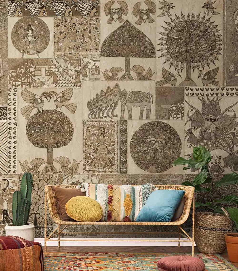 Colorful ethnic wallpaper by Life n Colors