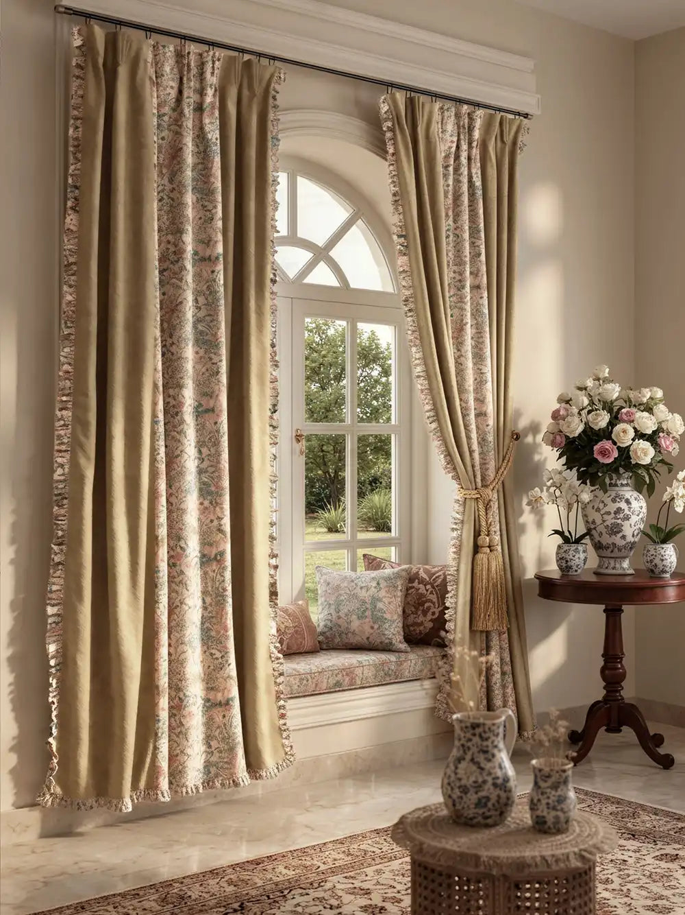 Whispers of Spring Readymade Curtain, Windows and Door | Life n Colors