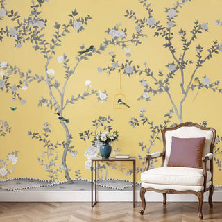 Yellow_Aura_in_the_Garden_Luxury_Floral_Chinoiserie_Wallpaper_Mockup_Chair