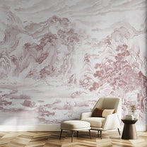 Peaks of Serenity, Wallpaper for Walls Pink