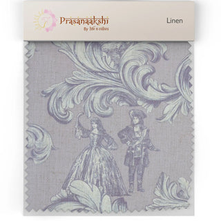 Date Night, Sofa and Chairs Upholstery Fabric Lilac Color linen