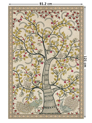 The Anant Vriksha wall art layout with dimensions 81.2 cm x 121 cm marked for large scale display.
