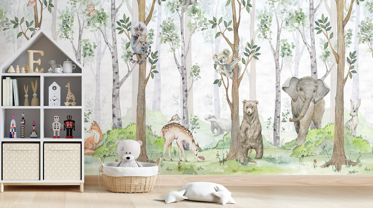 Animals mural wallpaper by Life n Colors