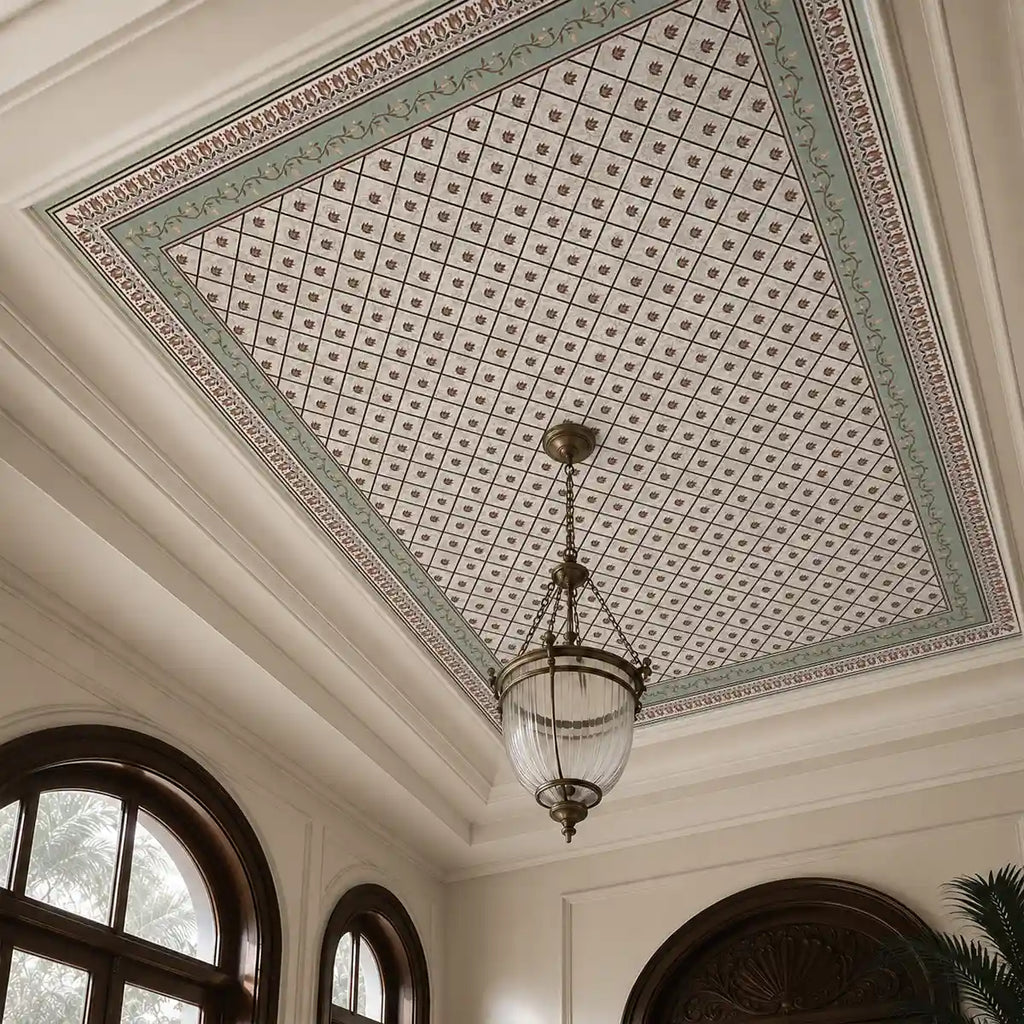 Pera Vintage Ottoman Geometric Ceiling & Wall Wallpaper | Life n Colors