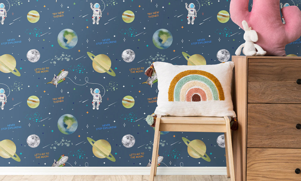 Astronaut themed wallpaper by Life n Colors