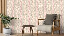 Naveli Wallpaper for Walls in Beige and pink Color