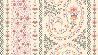 Buy Naveli Wallpaper for Walls in Beige and pink Color