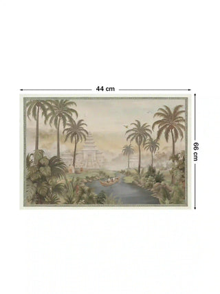 Bali wall art print featuring a tropical temple landscape, size 44cm x 66cm.