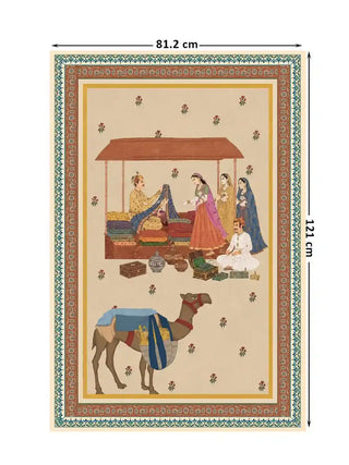 Full pattern layout of the Bazar Heritage wall art, shown in the 81.2 x 121 cm size