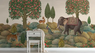 Jungle Theme Wallpaper For Living Room 