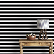 Black & White Stripes Wallpaper for Walls
