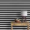 Schwarz-weiße Streifentapete für Wände, 57 m²