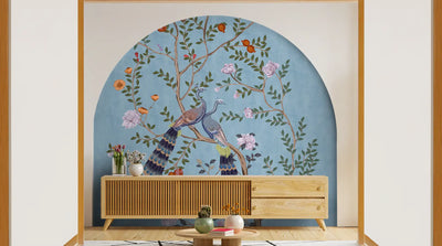 Peacock design Wallpaper for bed room