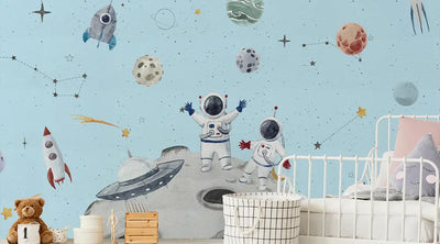 Space Theme Wallpaper for Boys Room