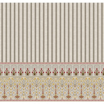 Kusum: Indian Floral Jharokha and Stripes Design Wallpaper Yellow Color floral design