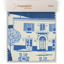 A French Town Indigo Blue Sofa and Chairs Upholstery Fabric