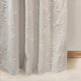Detail of Chandni Curtain fabric highlighting texture and delicate motif design.