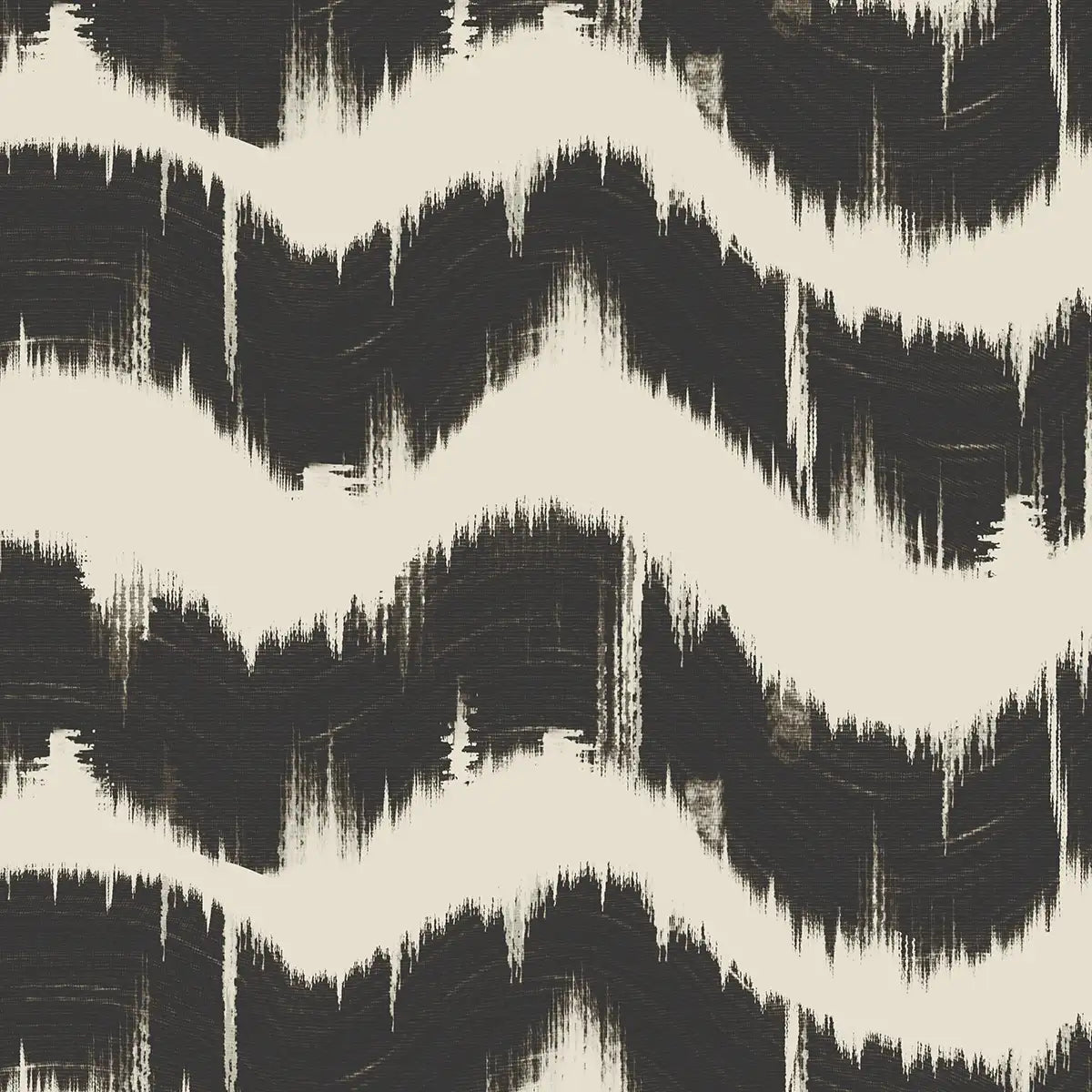 Closeup of Charcoal Waves Modern Abstract Wallpaper for Walls by Life n Colors