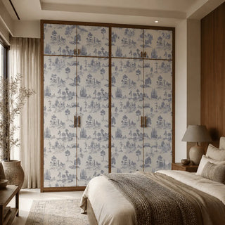 chic toile wardrobe wallpaper View-wardrobe