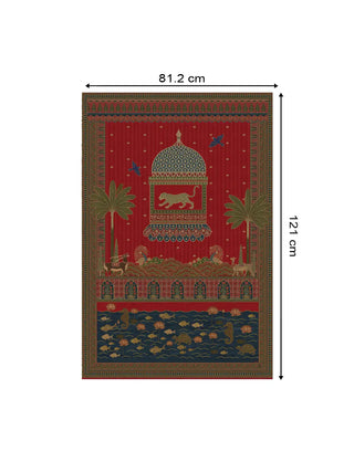 Product dimensions diagram for the large size parameters of the Chitrakar canvas print measuring 81.2cm by 121cm.