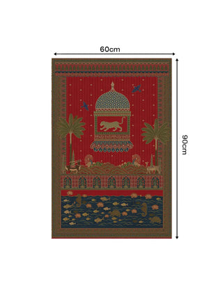 Product dimensions diagram for the medium size parameters of the Chitrakar canvas print measuring 60cm by 90cm.