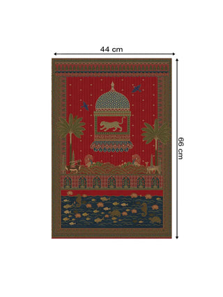 Product dimensions diagram for the small size parameters of the Chitrakar canvas print measuring 44cm by 66cm.
