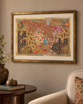 Chitravali framed wall art on a living room wall