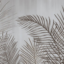 Dark Tropical Leaves in Textured Background Customised Wallpaper