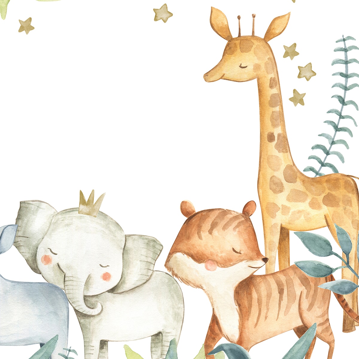 Cute Animal Design Wallpaper for Nursery Rooms, Customised