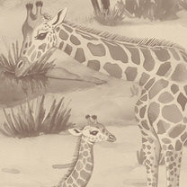 Savanna Jungle theme Sepia Color Kids Room Wallpaper Buy Now 