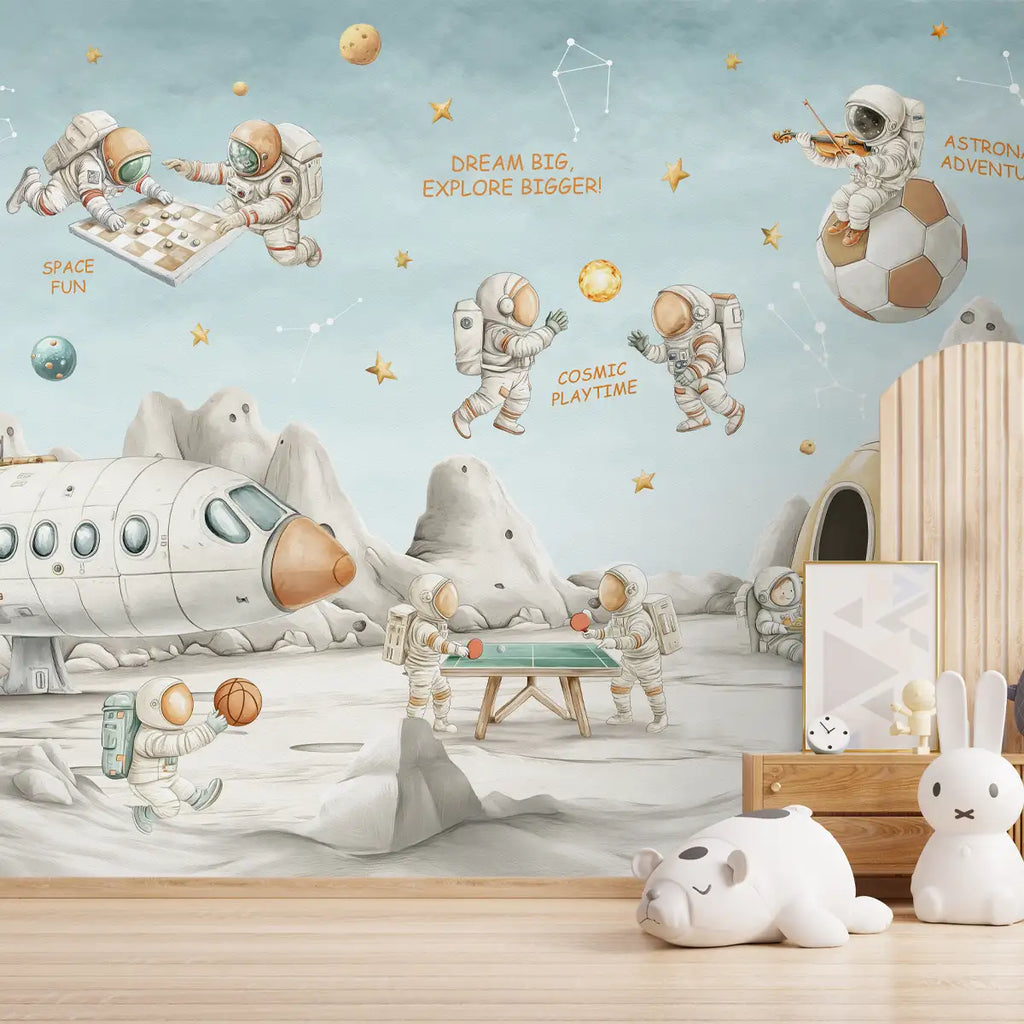 Cosmic Clubhouse Blue Kids Wallpaper | Life n Colors