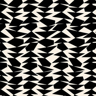 The Couture Mosaic wallpaper in Black Off White shown in full pattern repeat, highlighting the interlocking geometric shard motif
