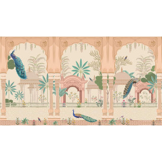 Room Wallpaper with Peacocks for Pooja Room - Life n Colors
