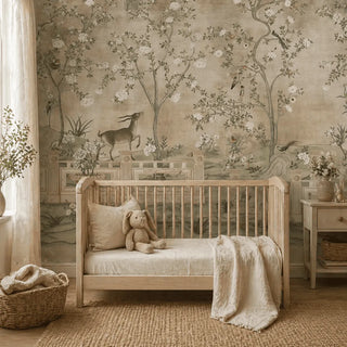 Jade Blossom Chinoiserie Wallpaper for kids rooms view-kids