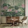 Lotus Garden, Luxury Floral Wallpaper for Rooms