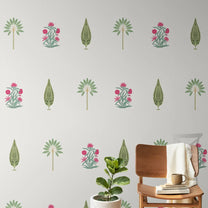 floral beauty wallpaper for foyer area