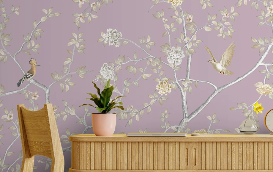 Floral Purple Wallpaper by Life n Colors