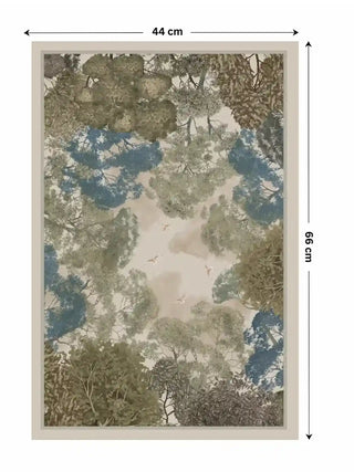Full pattern layout of The Forest Nest wall art featuring a treetop canopy and birds in flight, sized 44 by 66 centimeters