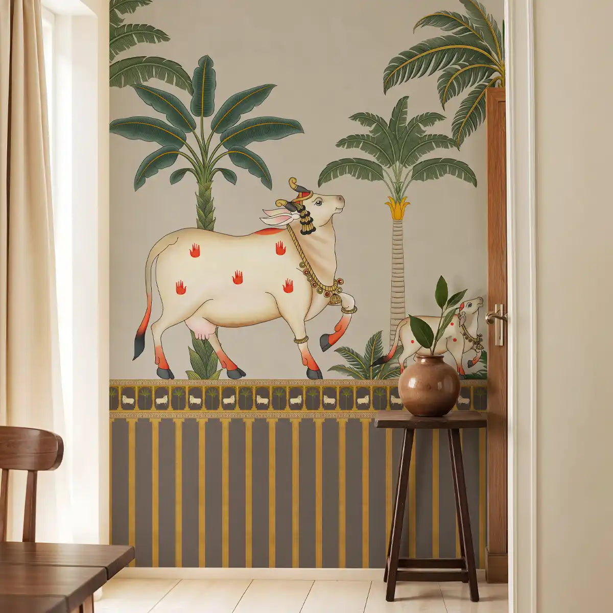 Surabhi Pichwai Wallpaper, Customised for Walls