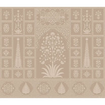 Gul Indian Mughal Art beige Wallpaper by Lifencolor