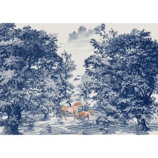 Rustic Reverie Pen Sketch Style Wallpaper Blue, shop all