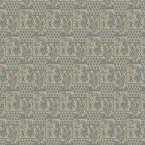 Chhaya Block Print Wallpaper design for Rooms beige and blue rajasthani print textile hand crafted